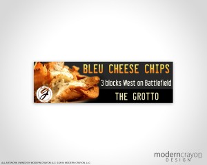 The Grotto - Bleu Cheese Chips / Digital Billboard